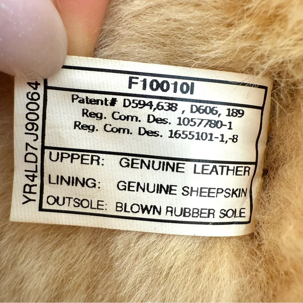 UGG Bailey Button Triplet Tall Sheepskin Boots Brown Cream Women’s 6